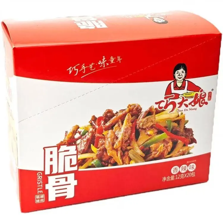 巧大娘脆骨香辣烧烤猪软骨卤味熟食开袋即食休闲零食