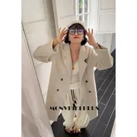 MoNvKiKiPlus9大码微胖气质显瘦加厚中长款呢子外套#C00138