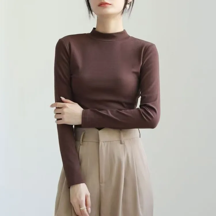 3020女士半高领打底衫-A160