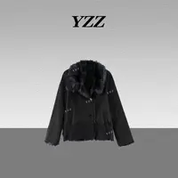 YZZ“皇冠”小山羊皮毛一体皮草亲肤软糯外套 680609