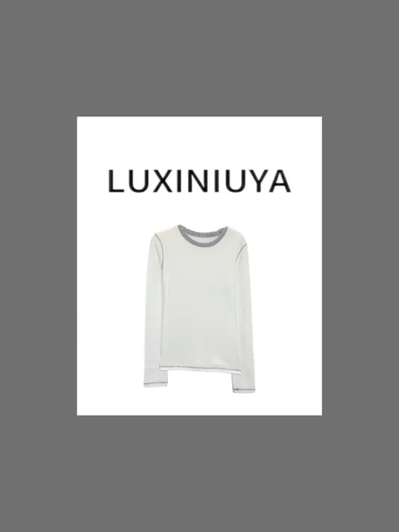 【LUXINIUYA】基础灵魂T 莱赛尔天丝高级时尚百搭上衣#CX1972