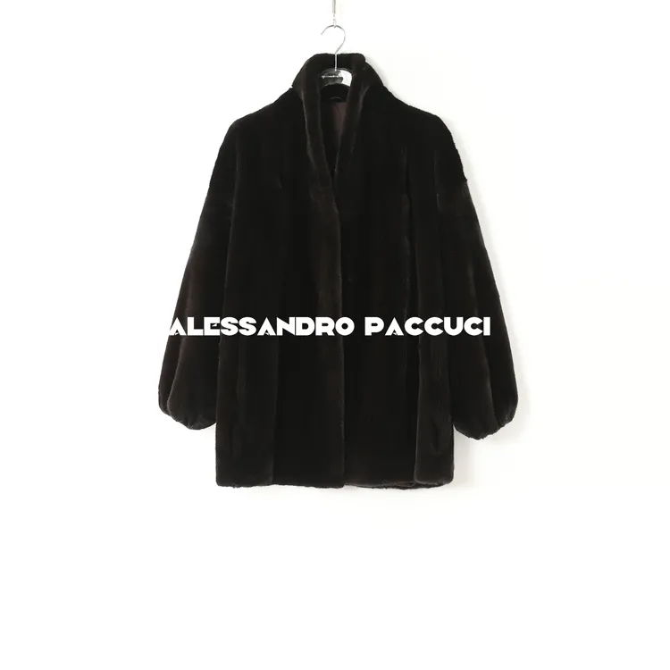 ZIMBAL✖AP洛哥54024CS【雾淞】进口水貂+桑蚕丝内里保暖皮草外套