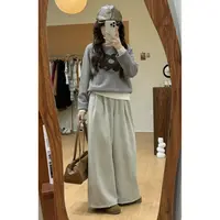 【燃燃定制】150小个子韩版羊绒尼子裤秋冬新款休闲百搭通勤-6080