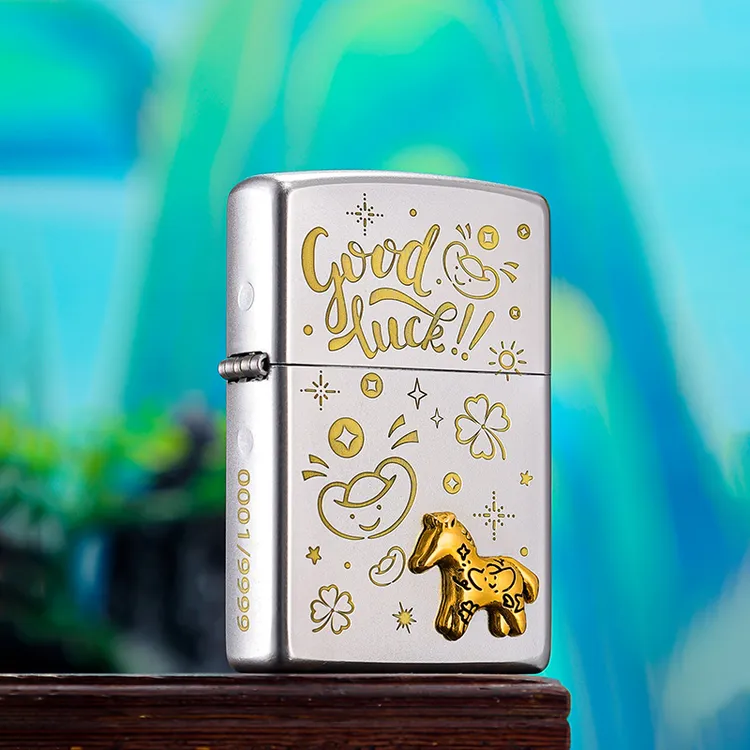 zippo打火机煤油防风幸运小马男生高级实用礼物送兄弟马年限定商品图