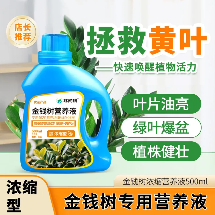 新升级金钱树专用营养液浓缩型叶面肥免稀释叶子发黄盆栽植物肥料