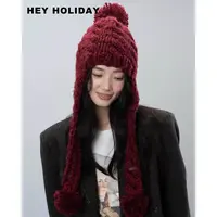 帽子秋冬新款百搭圆顶针织帽女秋季秋冬毛线帽帽子韩版发箍