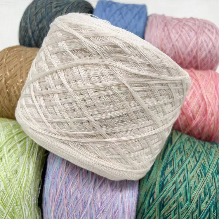 羊毛混纺手工编织线钩织围巾柔软中粗线8股 毛衣，小哥同款