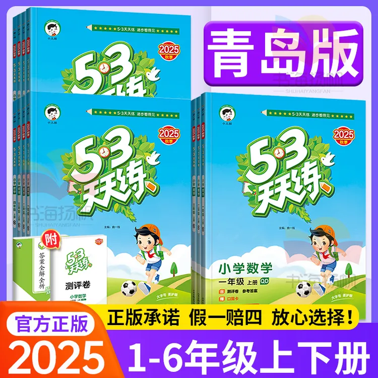 53天天练数学青岛版2025 一年级二年级三年级四年级五年级六年级