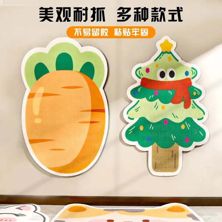 新款图案异形猫爬贴逗猫神器爬垫攀爬板猫抓板礼盒耐磨耐抓商品图