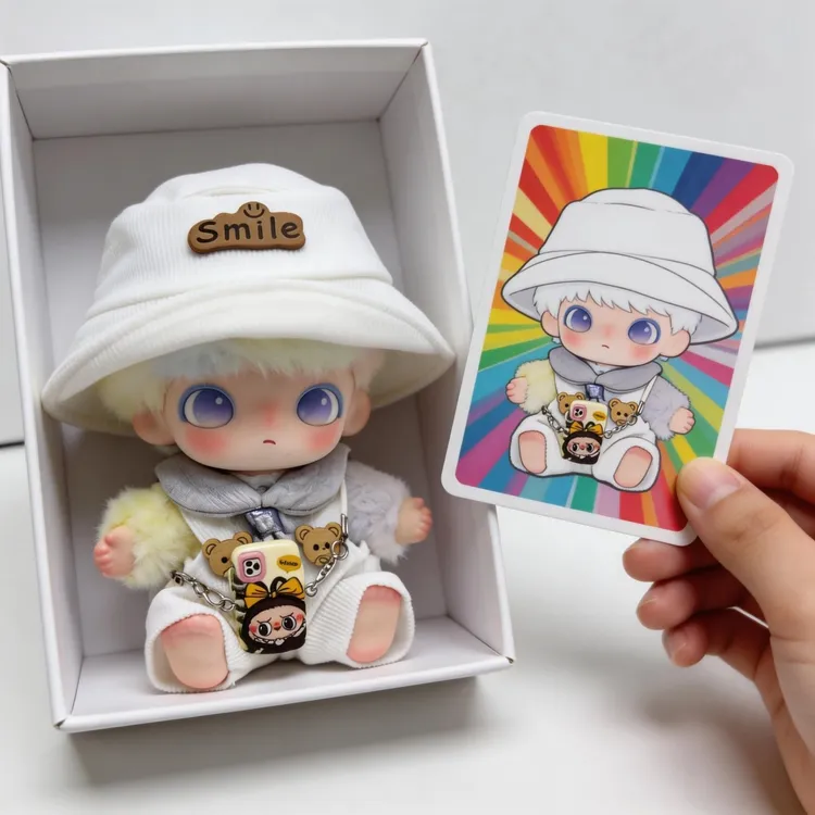 DIMOO春夏渔夫帽背带裤衣服套装dimoo新生日记新品搪胶娃衣替换装