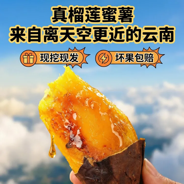 一亩恋【真榴莲蜜薯真不贵】榴莲蜜薯黄金薯香甜软糯 新鲜现挖 代餐商品图