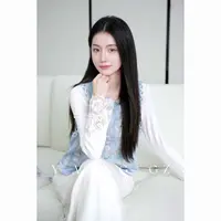 YANG GZ【微风花袖】圆领蕾丝花纹刺绣拼接打底衫女 GZ5153US656210