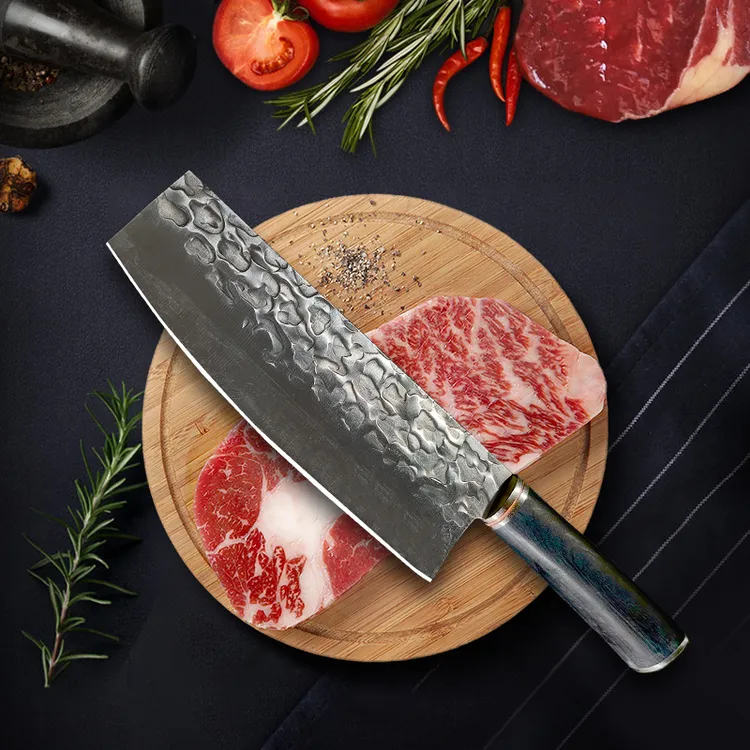 真手工锻打女士刀切丝切片家用菜刀厨房专用刀切片刀水果剔骨木柄