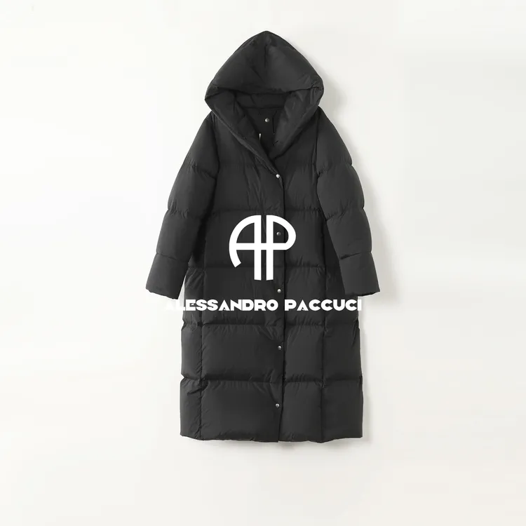 AP洛哥54006RE【冬日暖阳】匈牙利进口95白鹅绒连帽保暖加长羽绒服