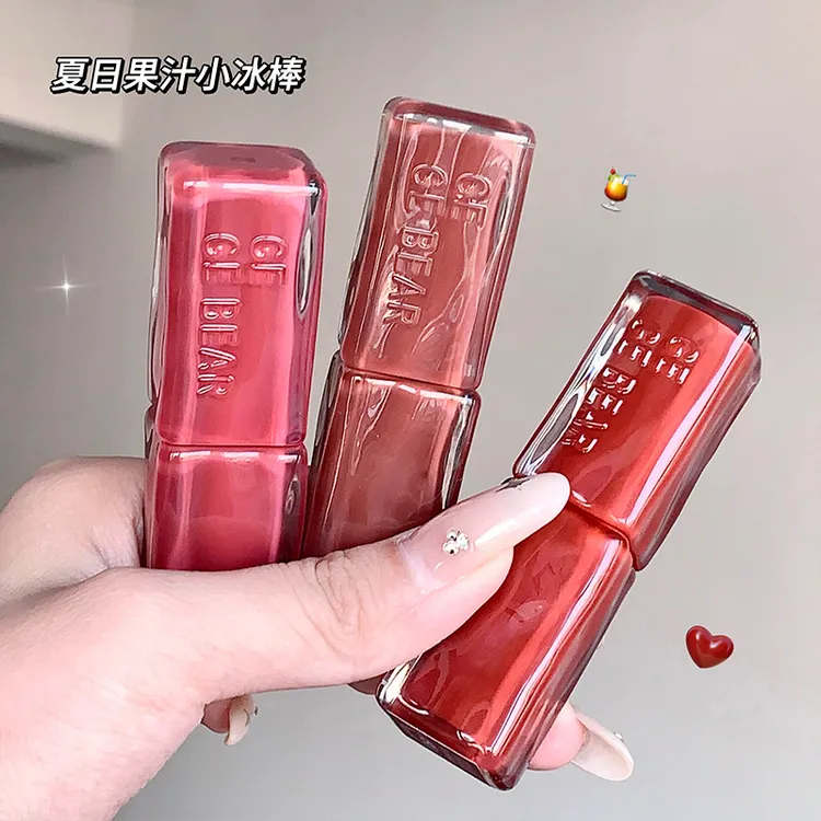 戈戈小熊镜光口红清透显色不沾杯显白嘟嘟唇纯欲口红不掉色持久