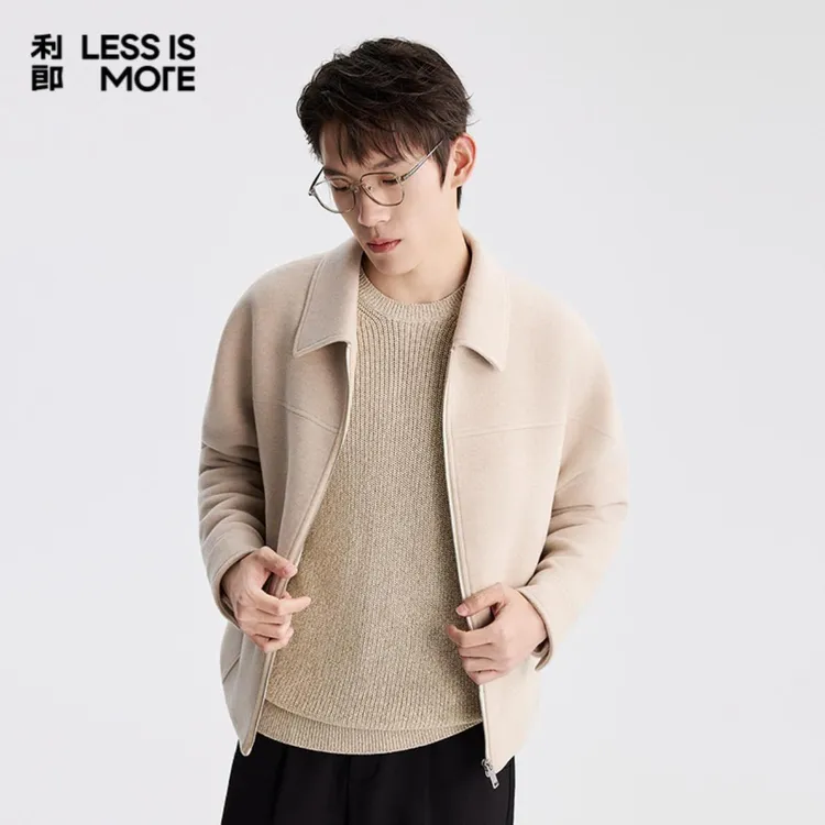 【羊毛飞行夹克】利郎秋冬高阶美丽诺通勤休闲百搭保暖短款夹克外套