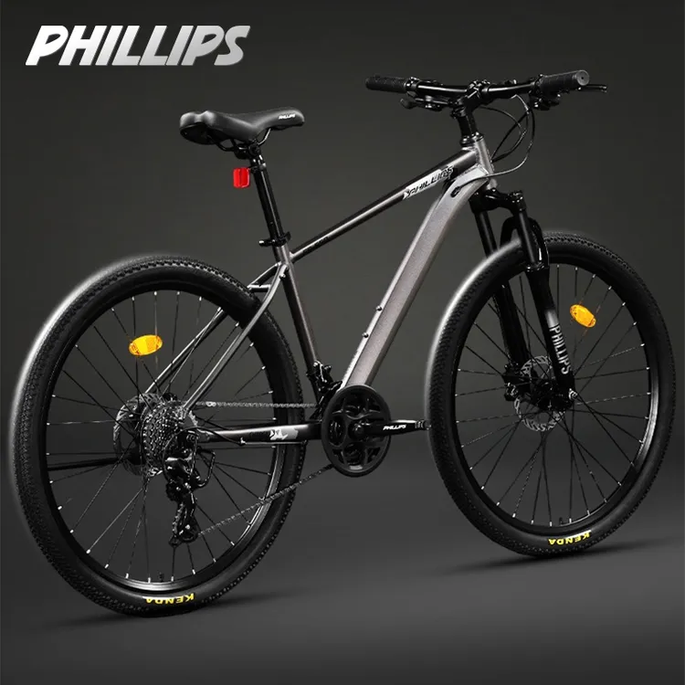 菲利普官方禧玛诺山地自行车铝合金油碟成人越野减震通勤车FS-550