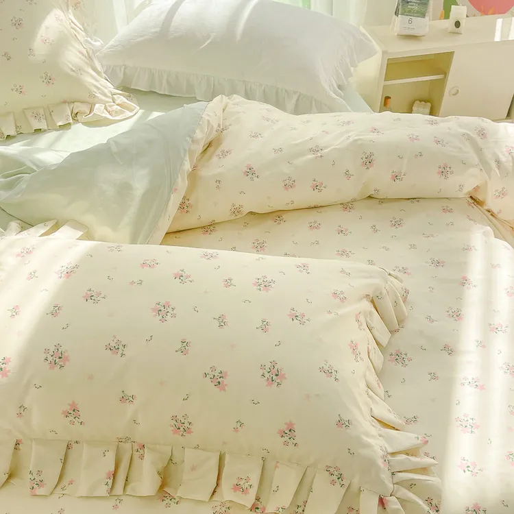 午后小憩原创全棉三四件套纯棉床单宿舍被套单双人清新韩风