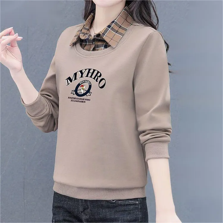 【正品】保暖棉高档卫衣女装2025春秋新款休闲运动卫衣显瘦长袖上衣