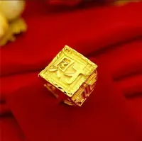 足金999戒指精美国潮风百搭款足金财字戒指【证书+礼盒】【婷姐】