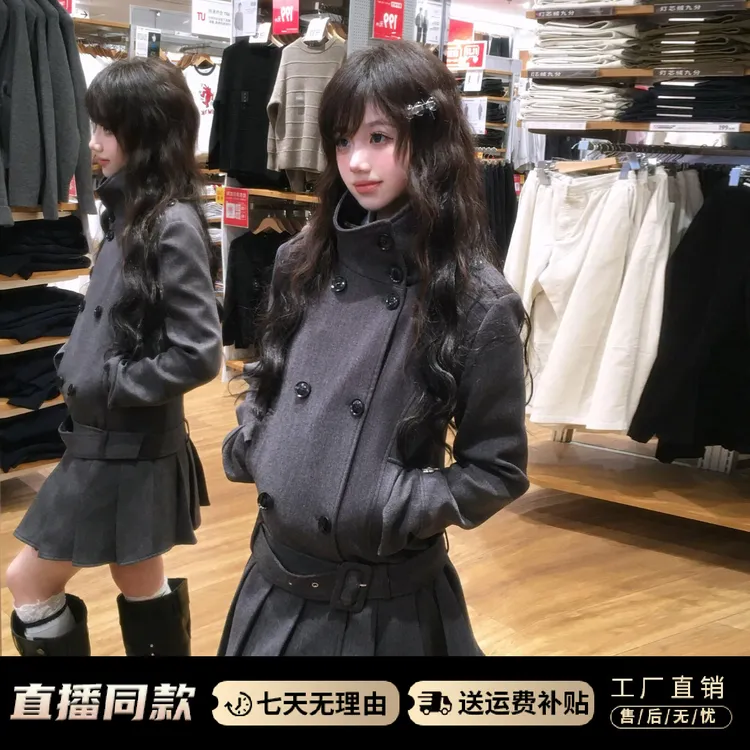 巨好看的韩系气质高级感西装连衣裙子女秋冬季2026新款美拉德穿搭