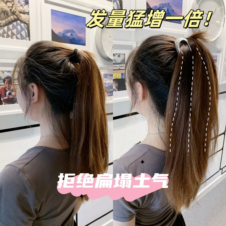 徐晓晓升级款蓬松女团松弛感高马尾轻奢金属小触角翅膀抓夹马尾夹