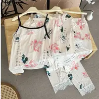 皮筋成人短袖老年睡衣家居服套装薄款粉色上衣短裤