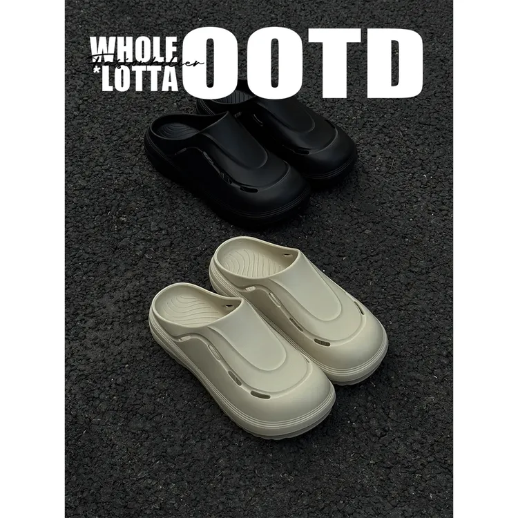 NewRockStarChoppa秋季包头勃肯洞洞鞋男女厚底增高EVA通勤凉拖鞋