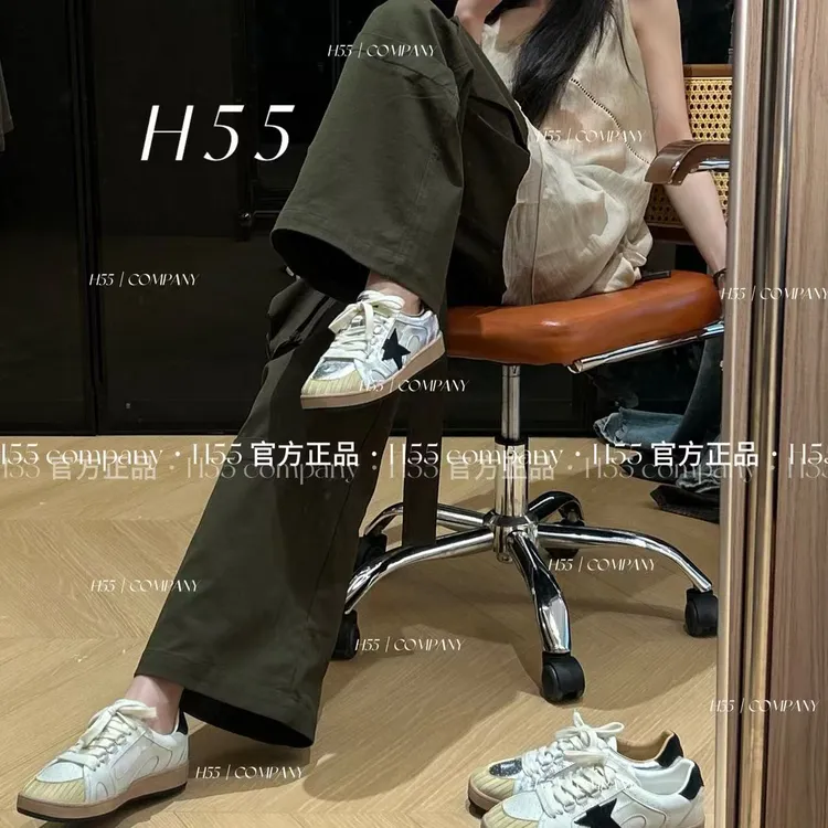 H55Z时代-反精致y2k风复古脏脏星星板鞋3cm19-2702【Huang】