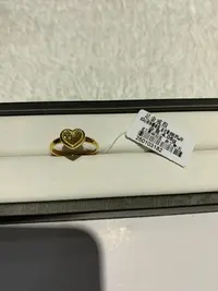 【金鳯黄金】足金999  心形鱼鳞戒指 4.05g 活口可调节