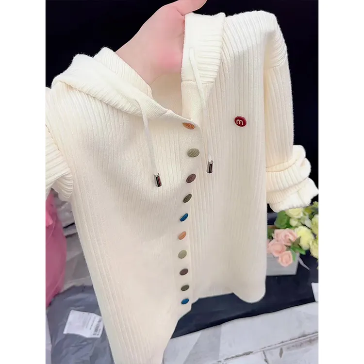 2025秋冬软糯简约宽松舒适休闲针织开衫大码胖MM洋气减龄外穿上衣