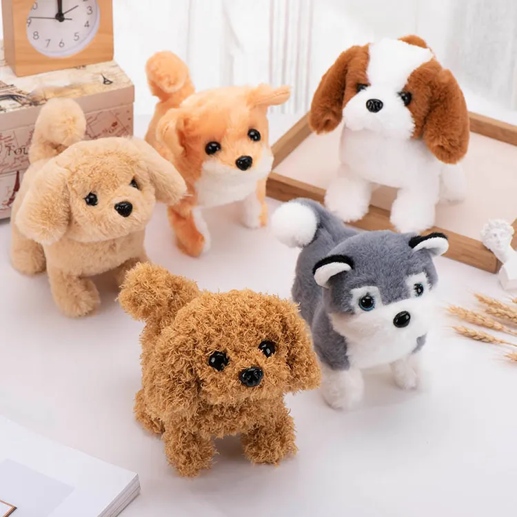 电动毛绒玩具狗狗走路会叫会叫摇尾巴1岁宝宝男女孩玩具娃娃幼儿