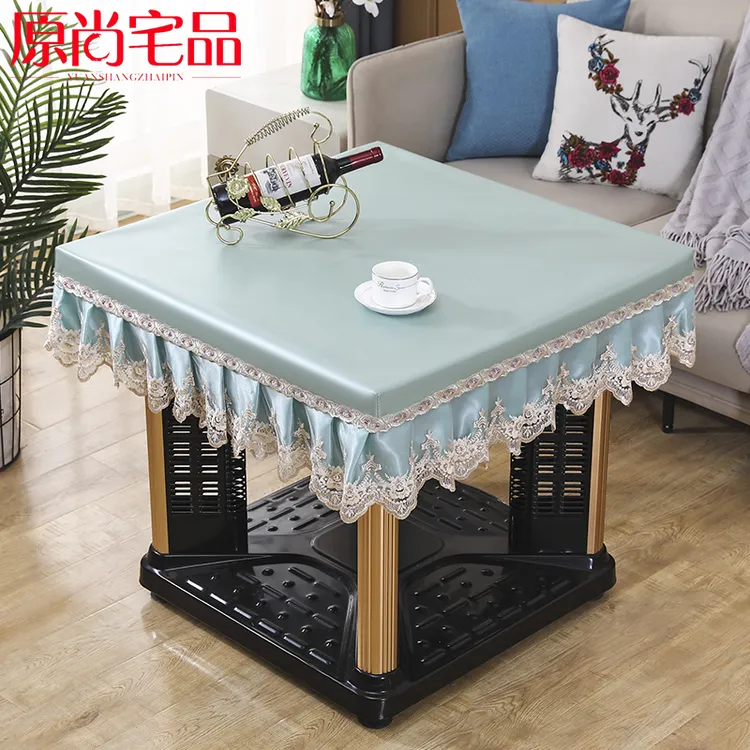 新款烤火桌皮罩防水防油方桌桌布餐桌台布烤火罩罩电炉罩取暖桌罩