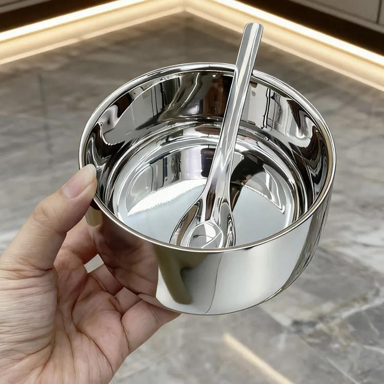 食品级304不锈钢碗家用加厚儿童防烫成人汤碗双层隔热专用吃饭碗