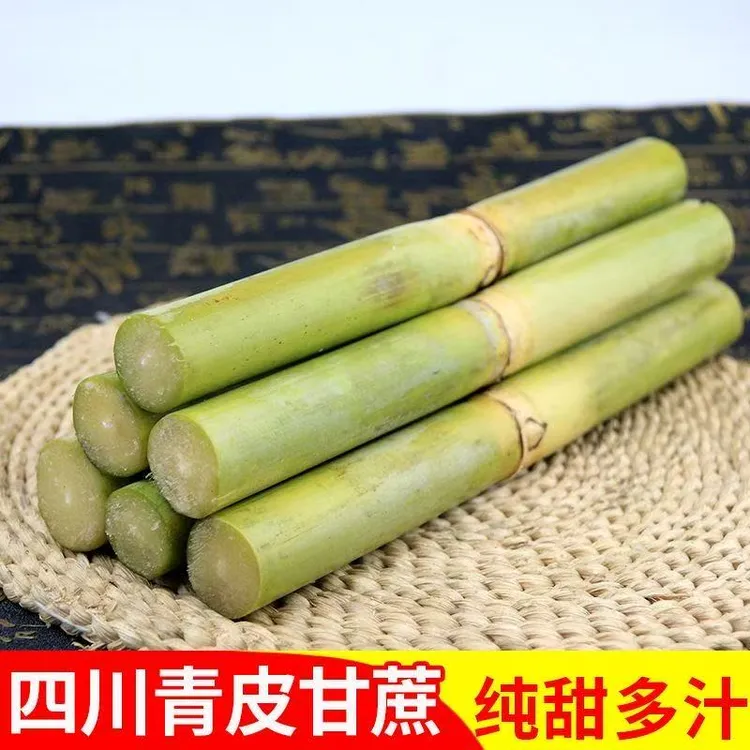 四川青皮甘蔗新鲜现砍中段清甜爽口产地直发新鲜当季农家孕妇水果