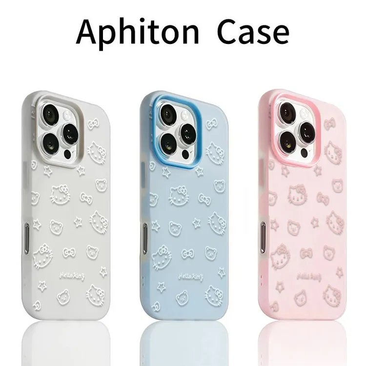 奥菲顿线条蝴蝶凯蒂适用苹果17/16pro肤感手机壳华为vivo小米oppo