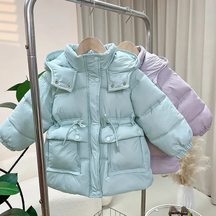 2025新款女童冬季加厚加绒棉衣外套洋气儿童女冬装保暖防风棉服