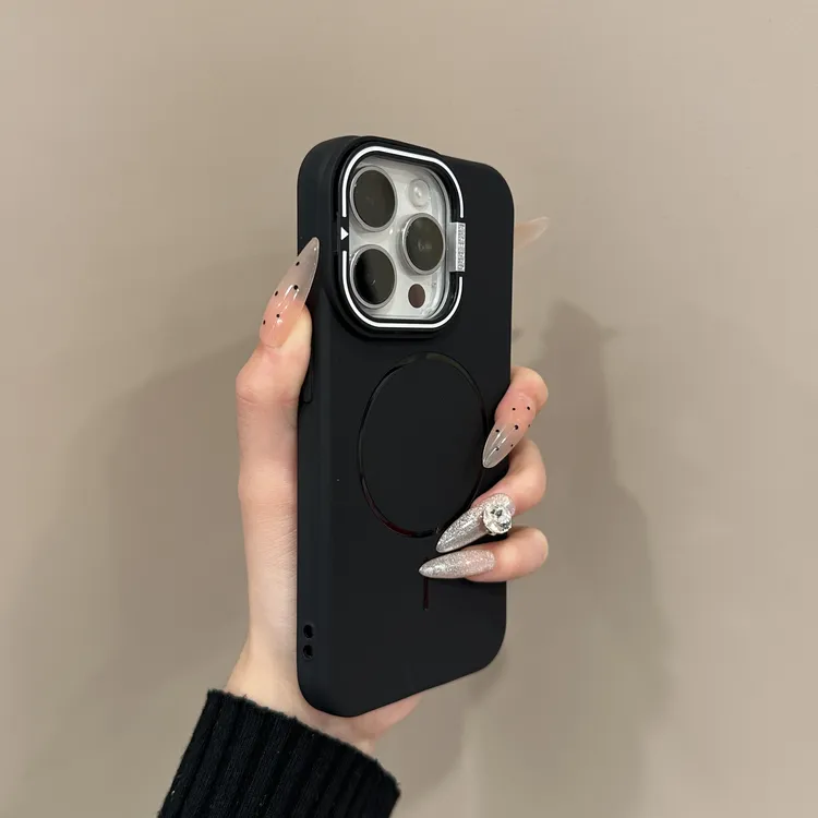 镜头支架iPhone16手机壳新款适用苹果12/13/14/17promax硅胶磁吸