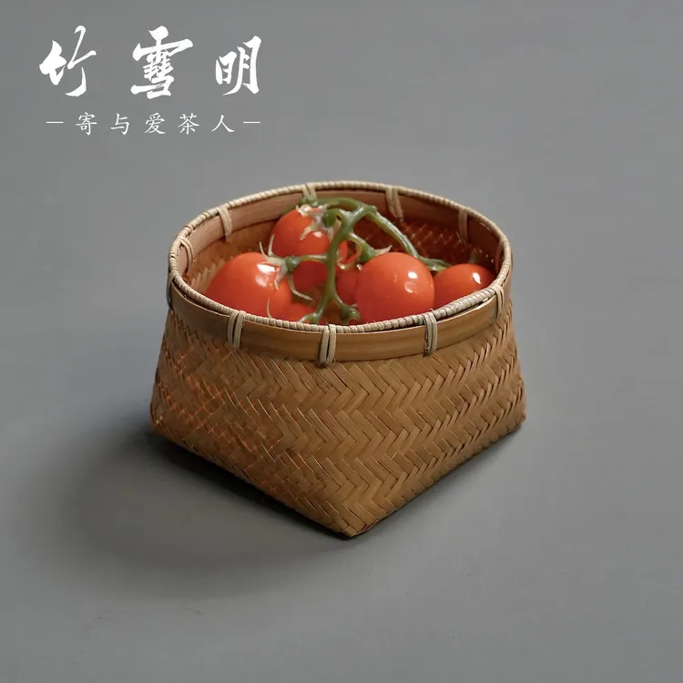 竹雪明|竹编小果篮竹篓干果盒零食收纳筐坚果篮子竹编小篓子竹制商品图