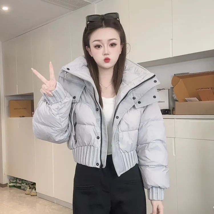 655高级感连帽羽绒服女2025冬季新款小个子加厚外套