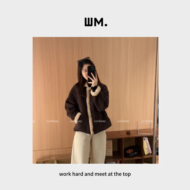 CMZW*麋鹿*小众极简百搭羊毛款一体外套JS-Z-25120204