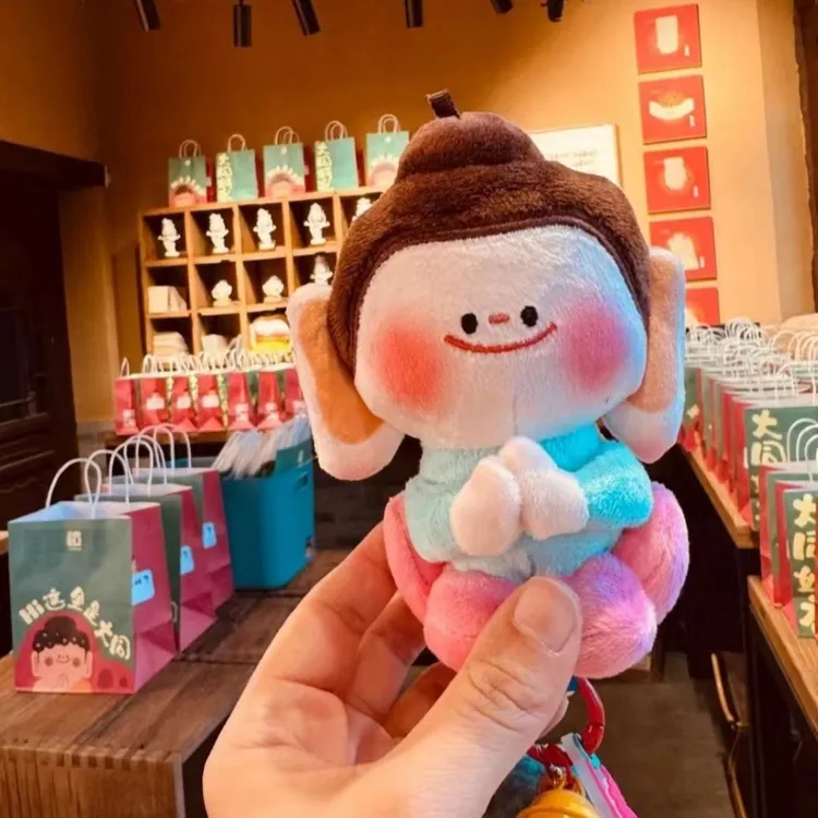 （正版现货）山西大同云冈石窟佛小伴莲花小佛文创包汽车挂件玩偶
