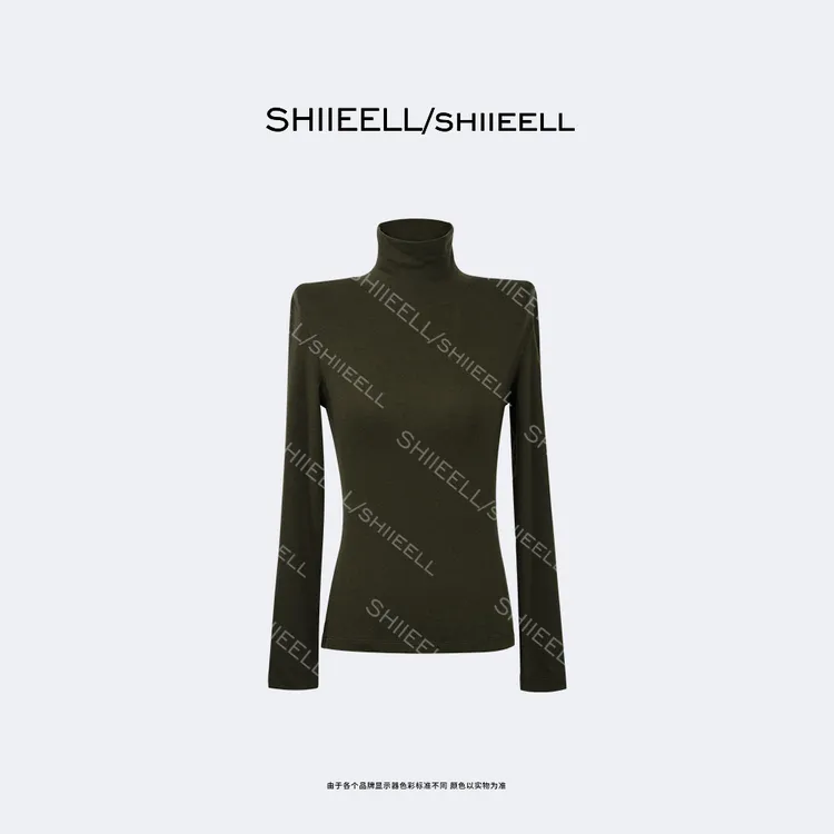 SHIIEELL【珍珠羊绒2.0】纯色高领圆领长袖针织打底保暖针织衫ZD082