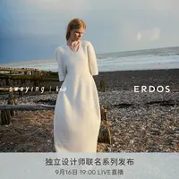【ERDOS×swaying联名系列】圆领装饰翻花半袖连衣裙