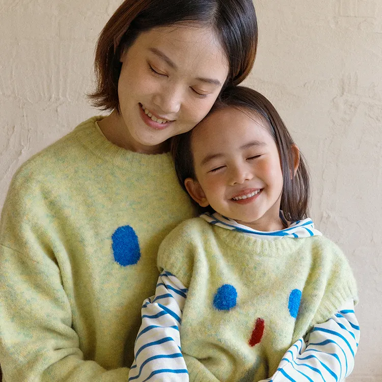 [日月星同款]【亲子马甲】papa爬爬秋冬新品一家三口毛衣马甲针织衫