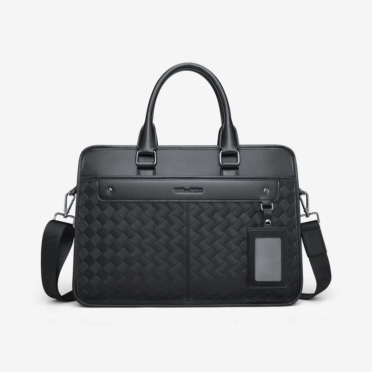 英皇保罗男士商务出差真皮手提公文包便携单肩斜挎包轻奢潮流男包