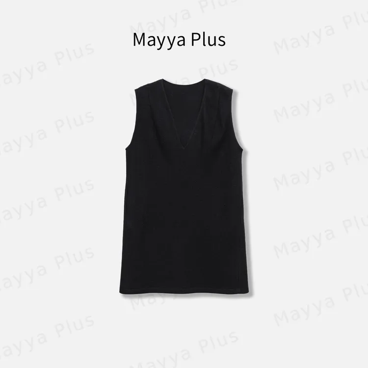 【米兰往事】Mayya Plus麦芽定制V领流光风显瘦背心连衣裙32546075