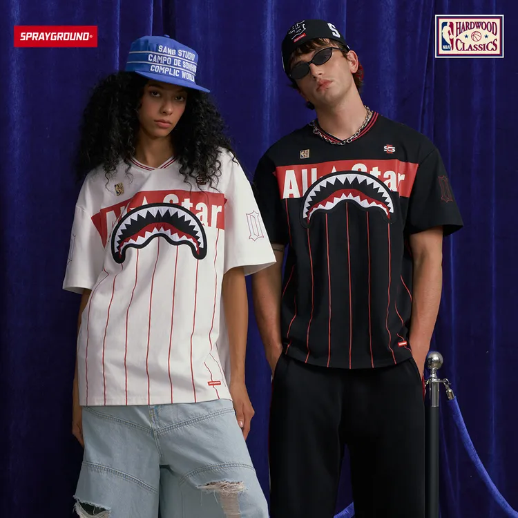SPRAYGROUND【全明星】NBA HWC联名系列鲨鱼嘴短袖T恤速干 NE220274