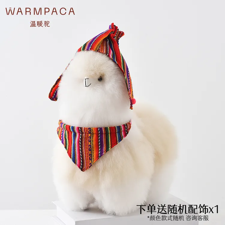 Warmpaca温暖驼羊驼毛公仔玩偶秘鲁毛绒玩具生日礼物情侣送礼