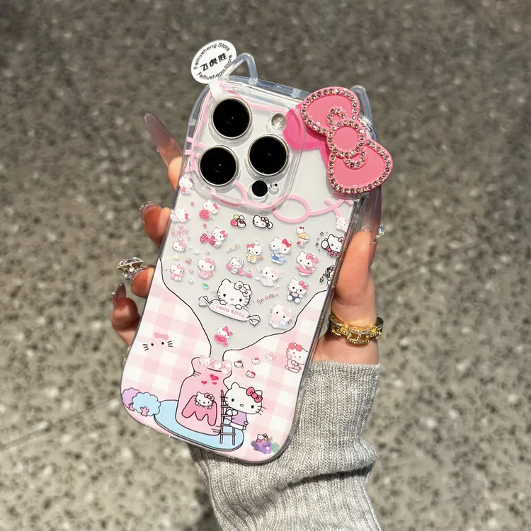 奶瓶收集KT猫适用iPhone17猫耳朵手机壳苹果16华为P70vivoppo小米